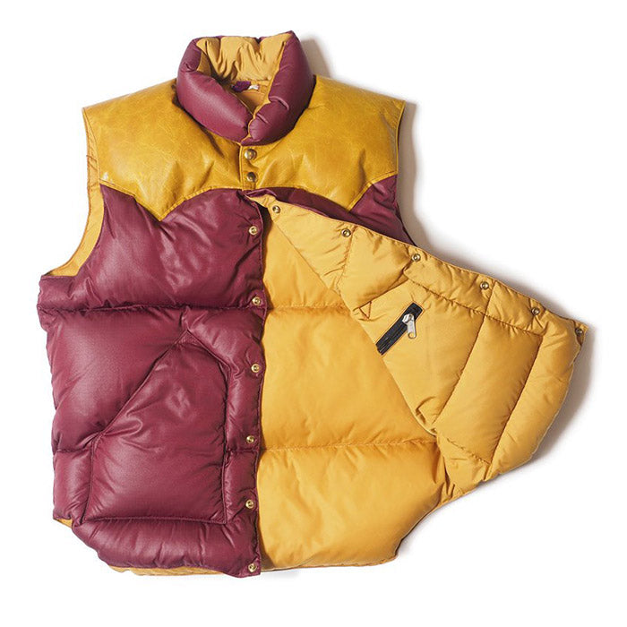 ウエアハウス WHJA-23SU002 290-232-51 Lot 2197 ROCKY MOUNTAIN × WAREHOUSE RIP STOP NYLON DOWN VEST リップストップナイロン ダウンベスト バーガンディー メンズ