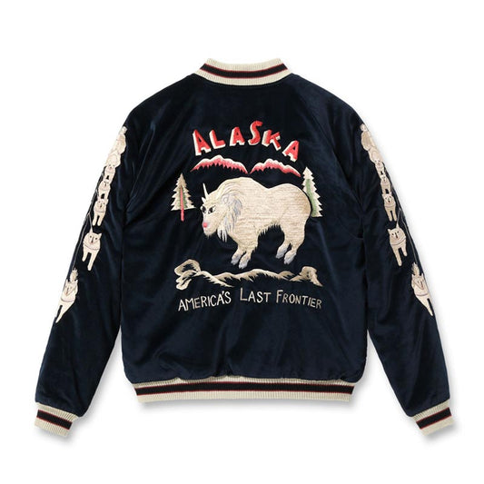 テーラー東洋 Lot No. TT15544-128 Late 1950s Style Velveteen Souvenir Jacket “MOUNTAIN GOAT” × “ALASKANFLAG”