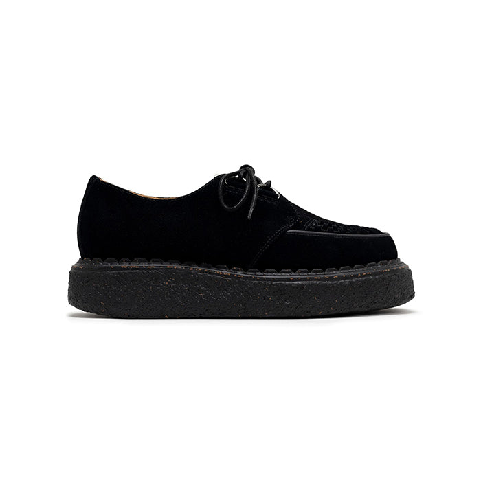 General Scale(ジェネラルスケール) "DAVID"Suede Inter Lace Shoes:BEIGE BLACK
