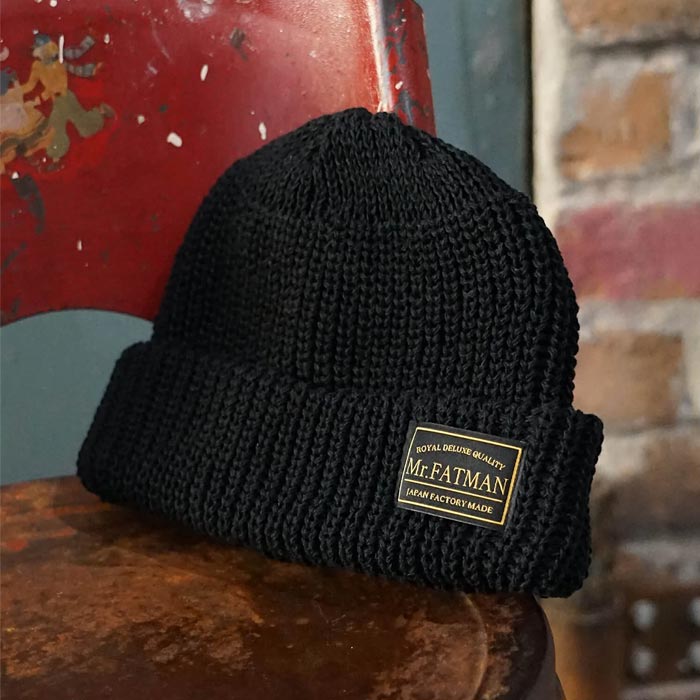 ミスターファットマン 5191010 Hue ブラック メンズ ワッチキャップ 帽子 ショート丈 ニットキャップ ニットワッチ
