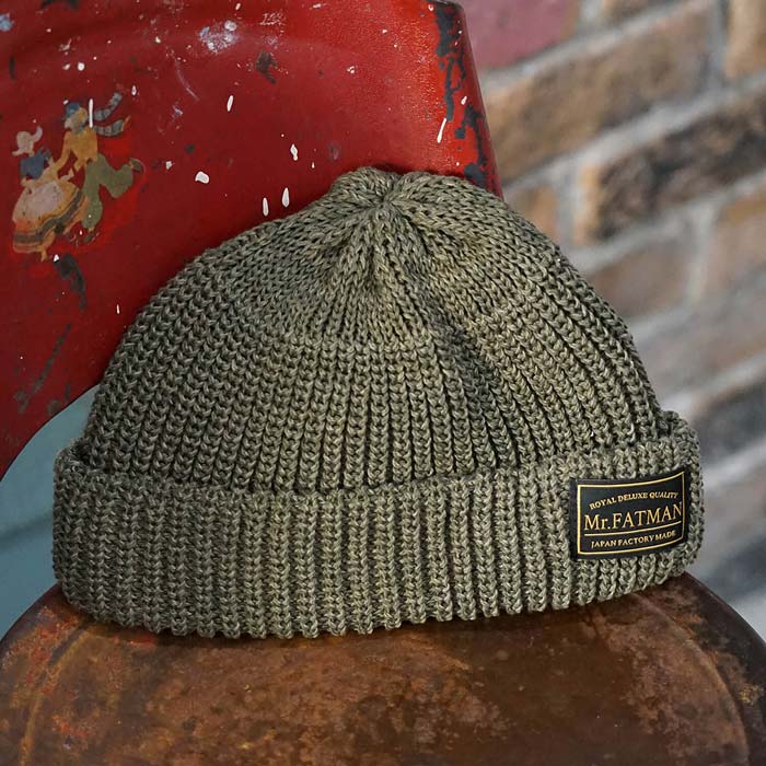 ミスターファットマン 5191010 Hue カーキ メンズ ワッチキャップ 帽子 ショート丈 ニットキャップ ニットワッチ