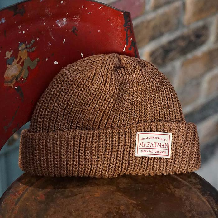 ミスターファットマン 5191010 Hue キャメル メンズ ワッチキャップ 帽子 ショート丈 ニットキャップ ニットワッチ