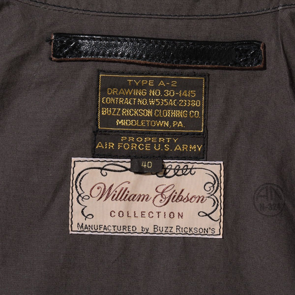 BUZZ RICKSON'S Lot No. BR80596 / WILLIAM GIBSON COLLECTION Type BLACK A-2