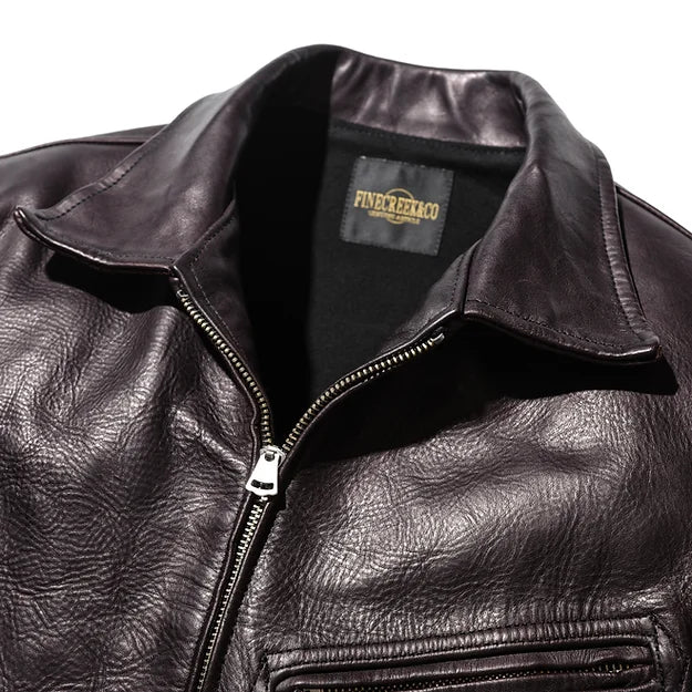 ファインクリークレザーアンドコー ACJK056 Almeida ブラック メンズ レザージャケット ホースハイド