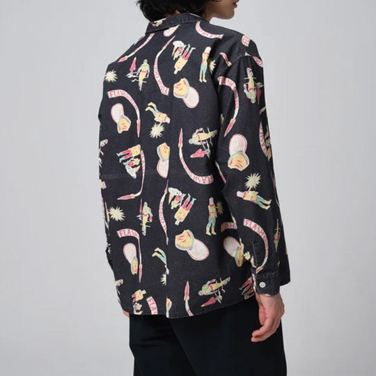 BOWWOW BWU-SAFS SPACE AGE FLANNEL SHIRT BLACK
