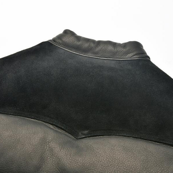 ジョーマッコイ MJ22119 DEERSKIN DOWN VEST ブラック 030 メンズ ディアスキン ダウンベスト