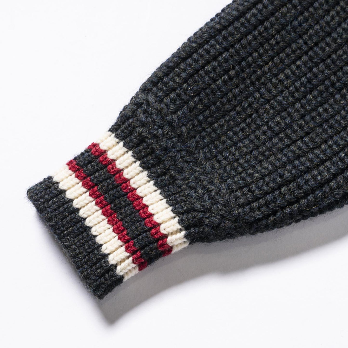 ジョーマッコイ MC24111 STRIPED SHAWL COLLAR CARDIGAN チャコール メンズ ショールカラー カーディガン
