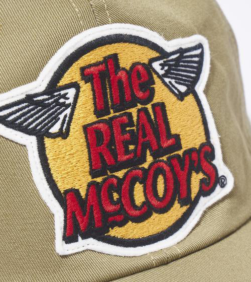 THE REAL McCOY'S LOGO BASEBALL CAP:KHAKI