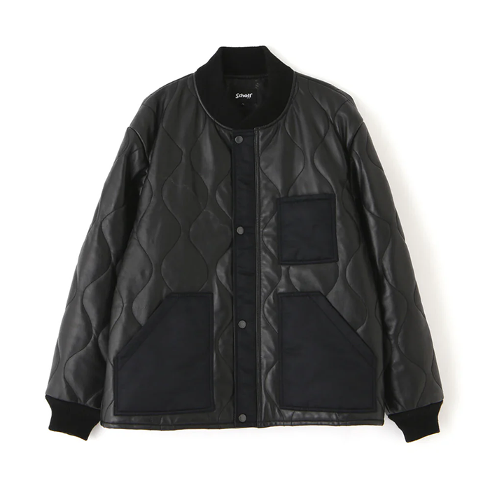 Schott (ショット) キルティング ライナー ショートジャケット　Lサイズ Schott QUILTED LINNER SHORT LEATHER/キルティング ライナー ショート