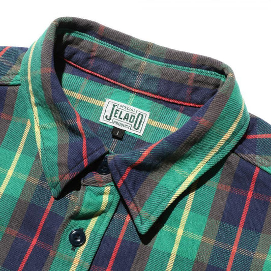ジェラード JP02125 / JP02126 JELADO Union Worker Shirt Short Length アボカド メンズ ネルシャツ ショートレングス