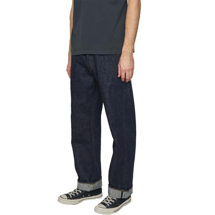 フルカウント No.0105 Wide Denim ジンバブエコットン ワイドデニム ジーンズ ワンウォッシュ メンズ