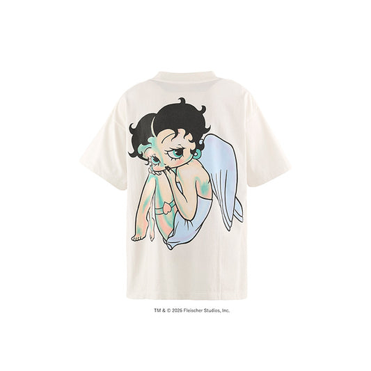 SAINT Mxxxxxx × BETTY BOOP™ SM-MK1-0000-C11 / BTY_SS T-SHIRT / ANGEL / WHITE