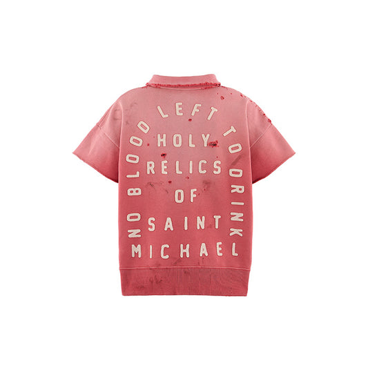 SAINT Mxxxxxx(セントマイケル) SM-MK8-0000-053 / SS HALF ZIP SWEAT / SAINT / RED