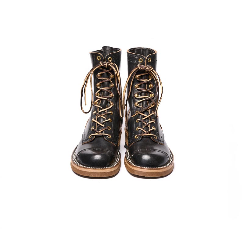 ローリングダブトリオ BF04 ROOTS 8.5 BLACK HORSEBUTT メンズ レザー ワーク ブーツ