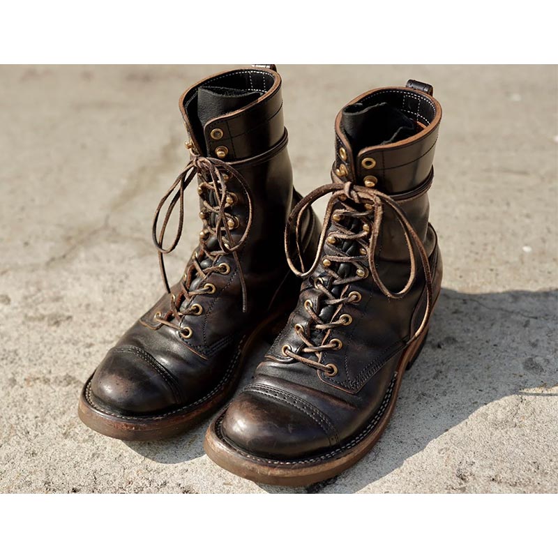 ローリングダブトリオ BF04 ROOTS 8.5 BLACK HORSEBUTT メンズ レザー ワーク ブーツ