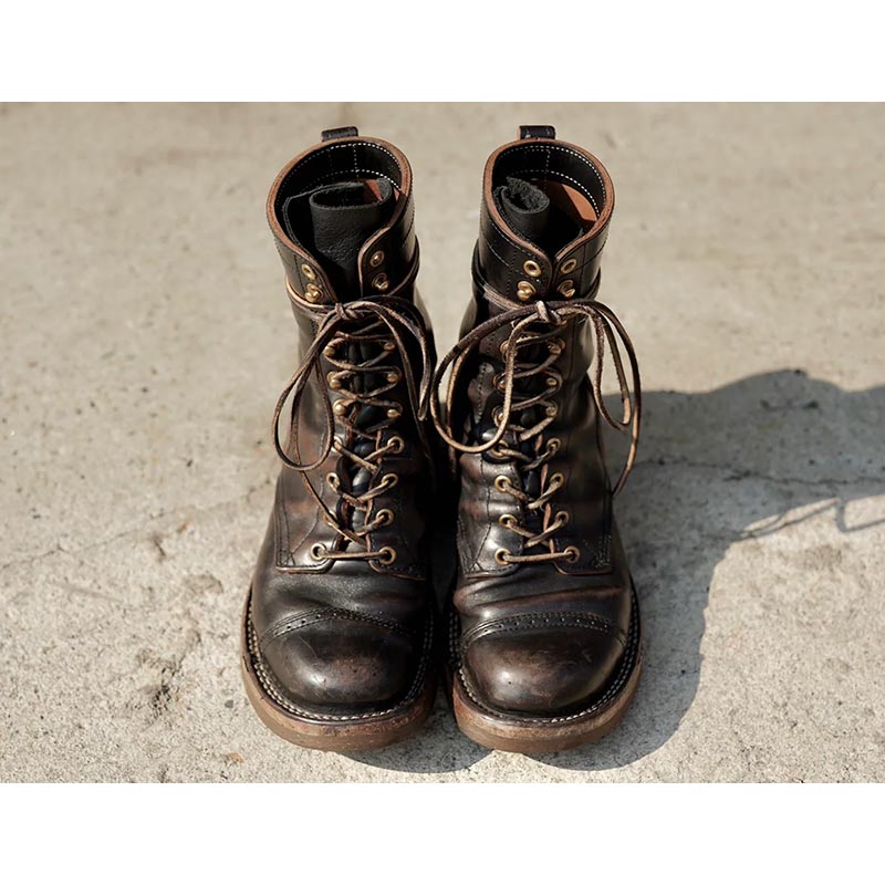 ローリングダブトリオ BF04 ROOTS 8.5 BLACK HORSEBUTT メンズ レザー ワーク ブーツ
