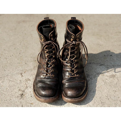 ローリングダブトリオ BF04 ROOTS 8.5 BLACK HORSEBUTT メンズ レザー ワーク ブーツ