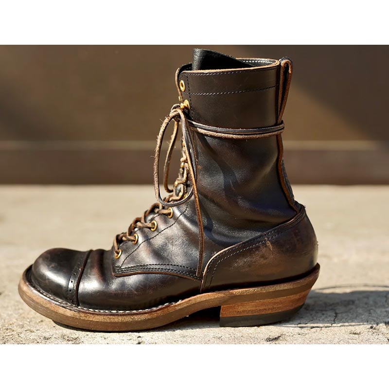 ローリングダブトリオ BF04 ROOTS 8.5 BLACK HORSEBUTT メンズ レザー ワーク ブーツ