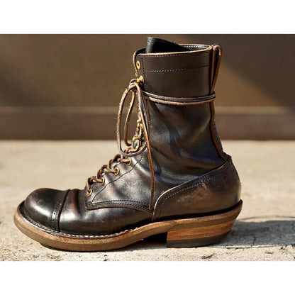 ローリングダブトリオ BF04 ROOTS 8.5 BLACK HORSEBUTT メンズ レザー ワーク ブーツ