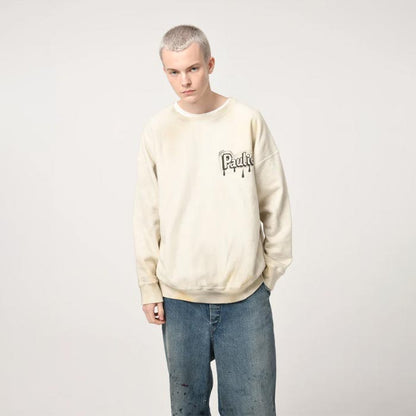 バウワウ  BW242-SPSS SKETCH PAULIE SWEATSHIRTS WHITEG AGING メンズ プルオーバー スウェット SKETCH×BOWWOW コラボ