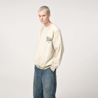 バウワウ  BW242-SPSS SKETCH PAULIE SWEATSHIRTS WHITEG AGING メンズ プルオーバー スウェット SKETCH×BOWWOW コラボ