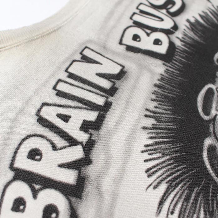 バウワウ  BW242-SPSS SKETCH PAULIE SWEATSHIRTS WHITEG AGING メンズ プルオーバー スウェット SKETCH×BOWWOW コラボ
