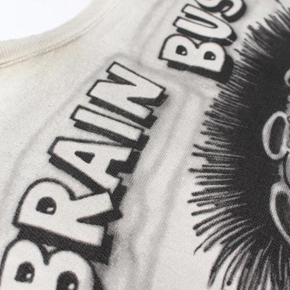 バウワウ  BW242-SPSS SKETCH PAULIE SWEATSHIRTS WHITEG AGING メンズ プルオーバー スウェット SKETCH×BOWWOW コラボ