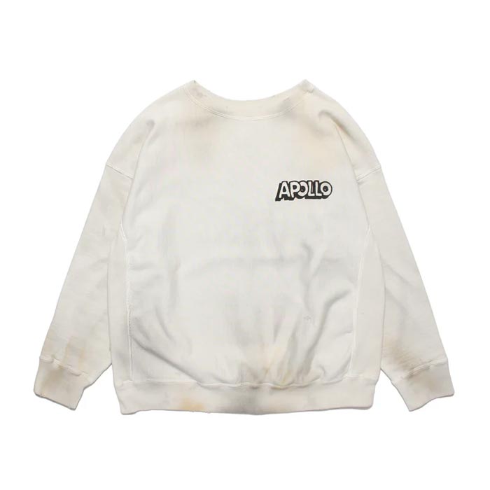 バウワウ  BW242-SASS SKETCH APOLLO SWEATSHIRTS WHITEG AGING メンズ プルオーバー スウェット SKETCH×BOWWOW コラボ