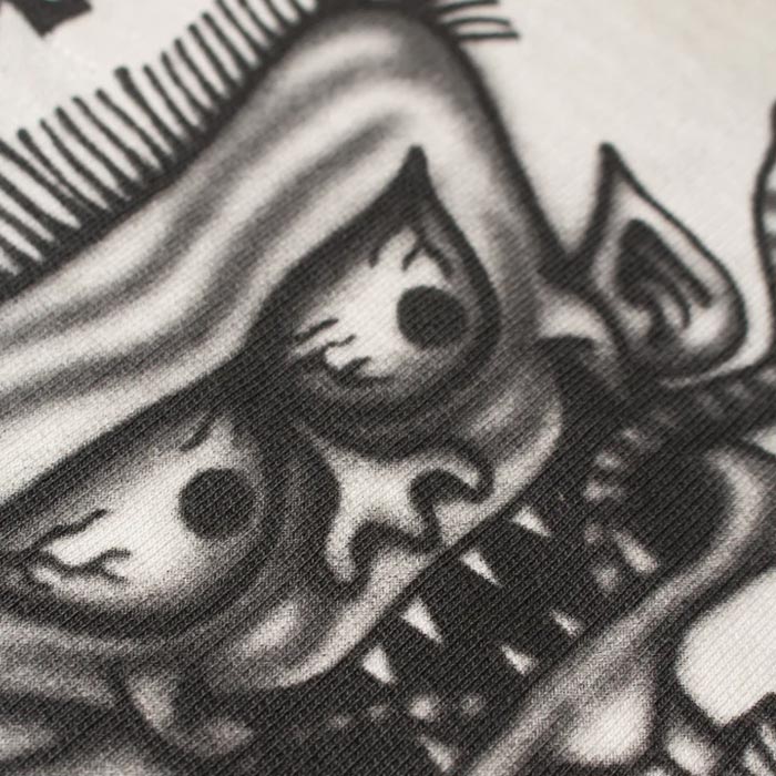 バウワウ  BW242-SASS SKETCH APOLLO SWEATSHIRTS WHITEG AGING メンズ プルオーバー スウェット SKETCH×BOWWOW コラボ