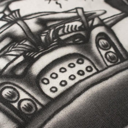 バウワウ  BW242-SASS SKETCH APOLLO SWEATSHIRTS WHITEG AGING メンズ プルオーバー スウェット SKETCH×BOWWOW コラボ