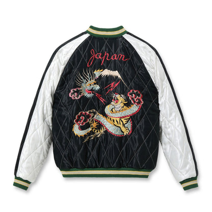テーラー東洋 Lot No. TT15666-119 / Mid 1950s Style Velveteen Souvenir Jacket “SPIDERWEB, SNAKE & SKULL” × “DRAGON & TIGER”