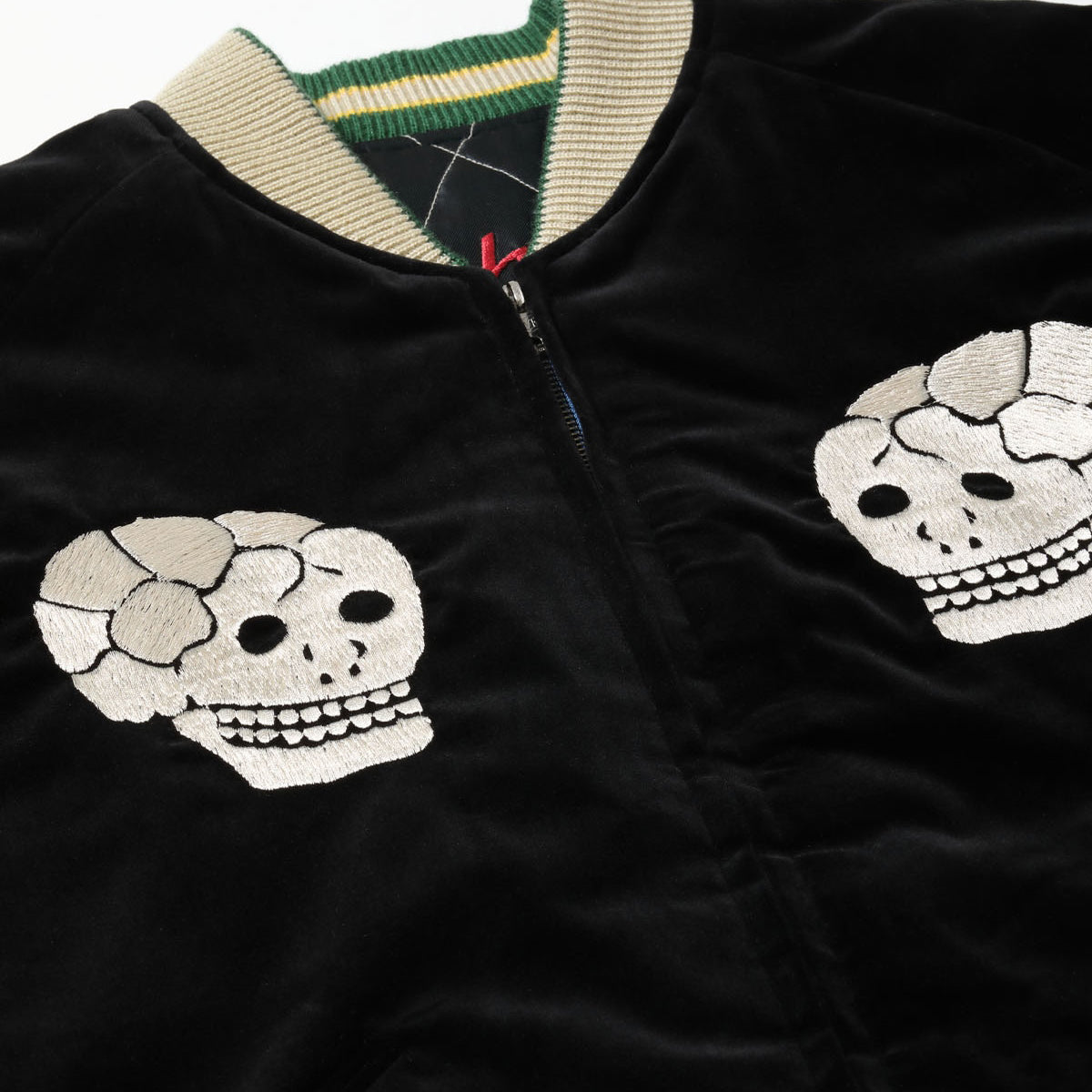 テーラー東洋 Lot No. TT15666-119 / Mid 1950s Style Velveteen Souvenir Jacket “SPIDERWEB, SNAKE & SKULL” × “DRAGON & TIGER”