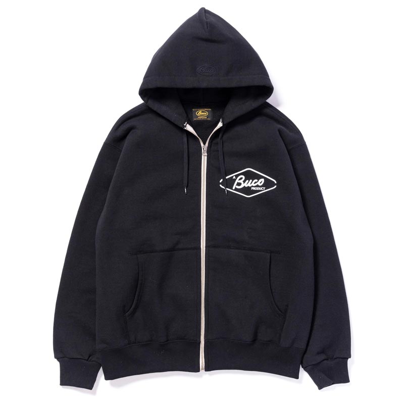 ブコ BC23102 BUCO F/Z PARKA / ENGINEER ブラック×ホワイト 301 メンズ ジップパーカー