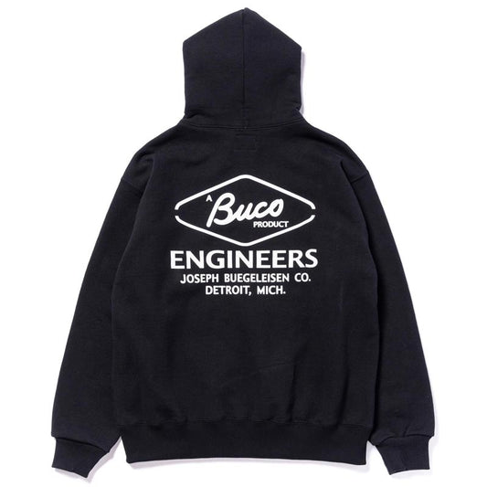 ブコ BC23102 BUCO F/Z PARKA / ENGINEER ブラック×ホワイト 301 メンズ ジップパーカー