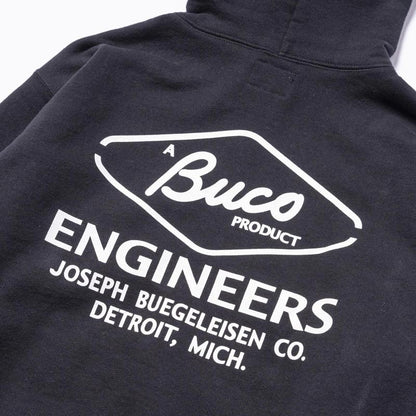 ブコ BC23102 BUCO F/Z PARKA / ENGINEER ブラック×ホワイト 301 メンズ ジップパーカー