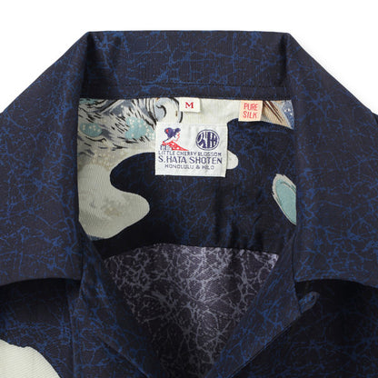 サンサーフ Lot No. SS38850 SUN SURF SPECIAL EDITION “一富士二鷹三茄子 EAGLE & Mt. FUJI” 128 ネイビー アロハシャツ