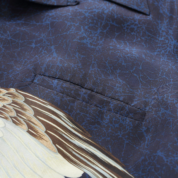 サンサーフ Lot No. SS38850 SUN SURF SPECIAL EDITION “一富士二鷹三茄子 EAGLE & Mt. FUJI” 128 ネイビー アロハシャツ