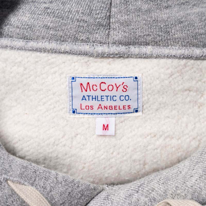 ジョーマッコイ MC24114 10 OZ. LOOPWHEEL HOODED SWEATSHIRT 020 GRAY メンズ スウェット プルオーバー パーカ