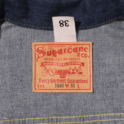 シュガーケーン Lot No. SC19007 / SUGAR CANE Super “Denim” Collectibles #07 13.5oz. BLUE DENIM BLOUSE “1946” MODEL 420N) NON WASH 大戦モデル デニムジャケット ノンウォッシュ メンズ