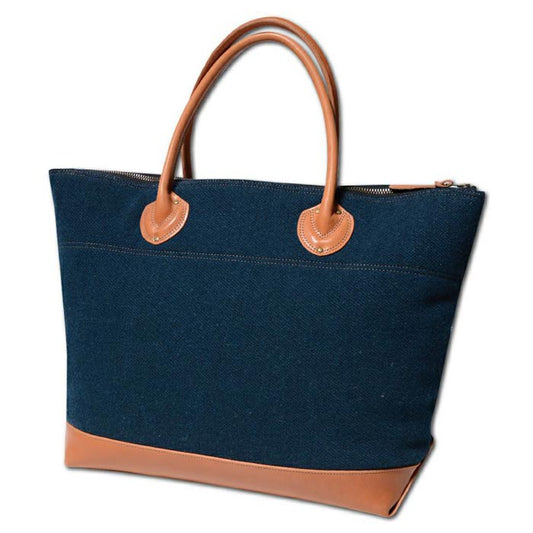 23FW デラックスウエア DLB-015 NATIVE TOTE ネイティブトート ネイビー トートバッグ ホーウィン社別注オリジナルレザー 3重織り特厚ウール