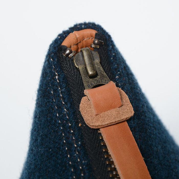 23FW デラックスウエア DLB-015 NATIVE TOTE ネイティブトート ネイビー トートバッグ ホーウィン社別注オリジナルレザー 3重織り特厚ウール