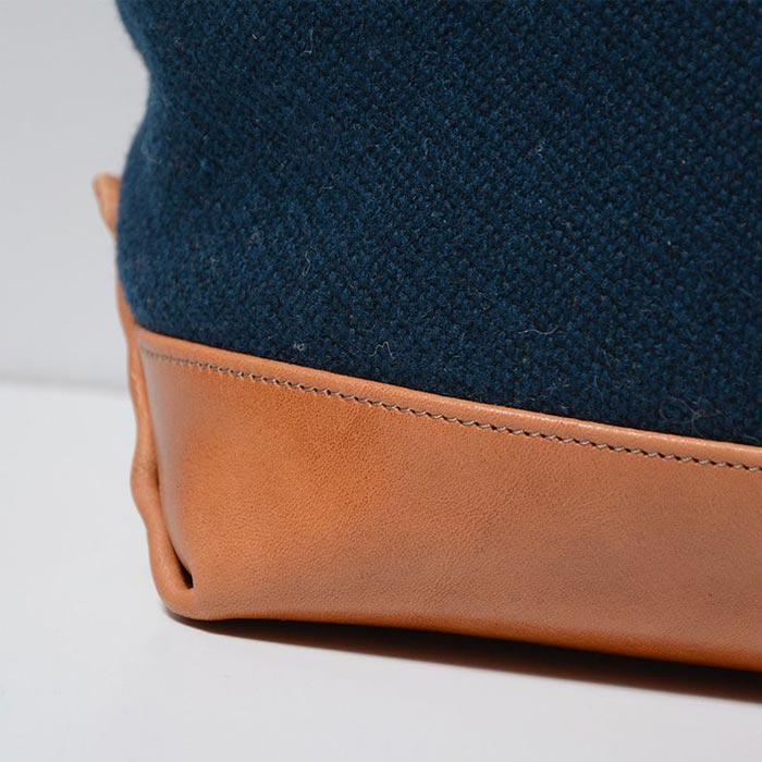 23FW デラックスウエア DLB-015 NATIVE TOTE ネイティブトート ネイビー トートバッグ ホーウィン社別注オリジナルレザー 3重織り特厚ウール
