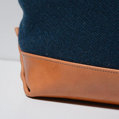 23FW デラックスウエア DLB-015 NATIVE TOTE ネイティブトート ネイビー トートバッグ ホーウィン社別注オリジナルレザー 3重織り特厚ウール