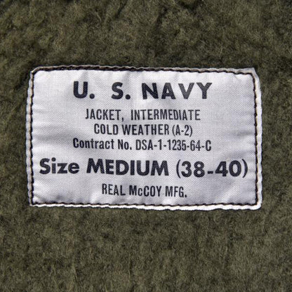 ザ リアルマッコイズ MJ21113 U.S.N. A-2 DECK JACKET REAL McCOY MFG. デッキジャケット オリーブ メンズ