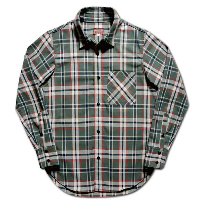 24SS デラックスウエア MV-11 TARTAN GRN グリーンタータン GREEN.TARTAN ライトネル 長袖 シャツ チェック