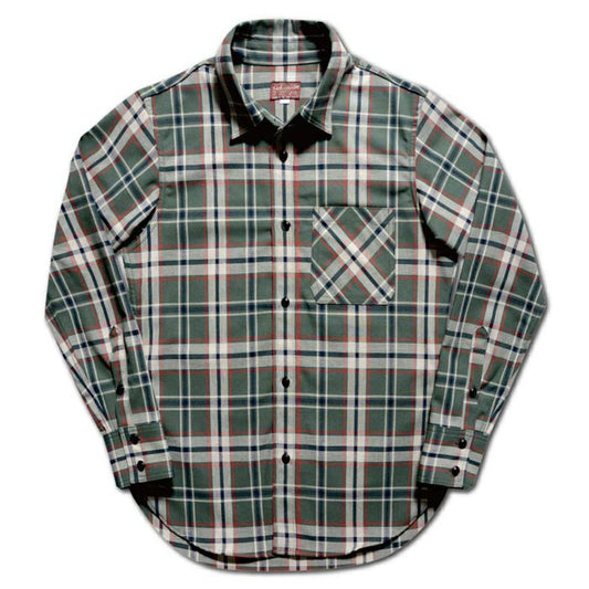 24SS デラックスウエア MV-11 TARTAN GRN グリーンタータン GREEN.TARTAN ライトネル 長袖 シャツ チェック