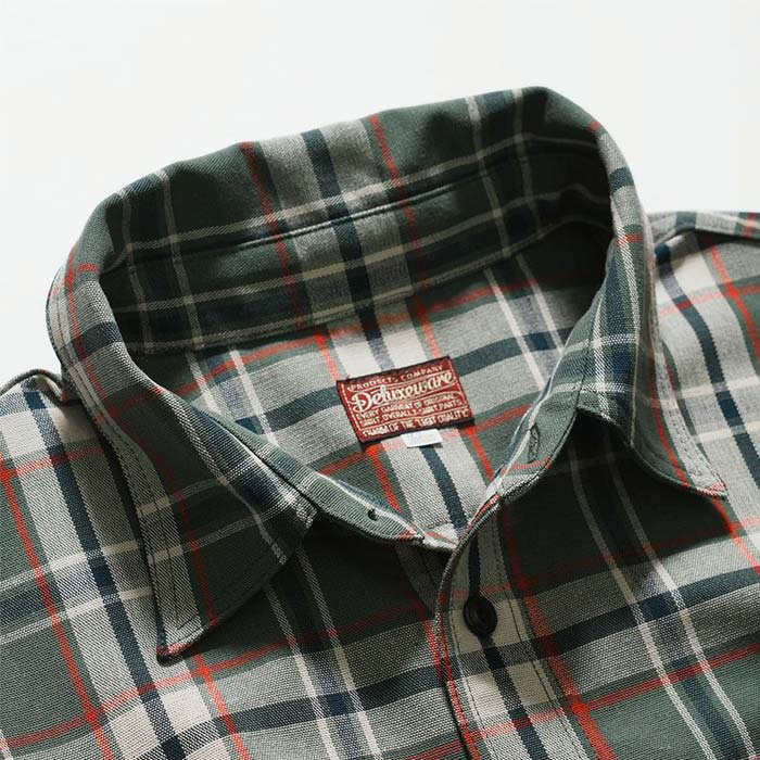 24SS デラックスウエア MV-11 TARTAN GRN グリーンタータン GREEN.TARTAN ライトネル 長袖 シャツ チェック
