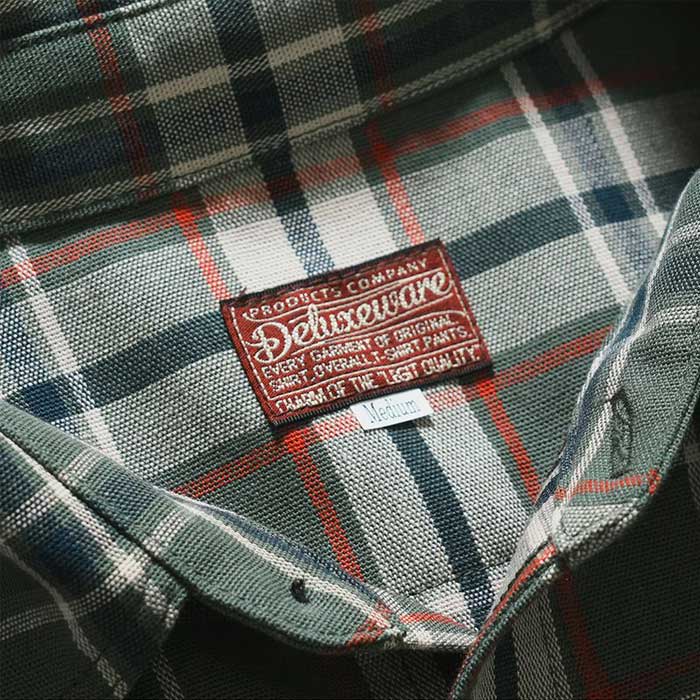24SS デラックスウエア MV-11 TARTAN GRN グリーンタータン GREEN.TARTAN ライトネル 長袖 シャツ チェック