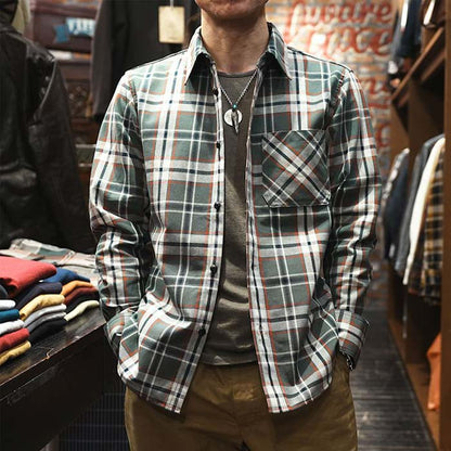 24SS デラックスウエア MV-11 TARTAN GRN グリーンタータン GREEN.TARTAN ライトネル 長袖 シャツ チェック