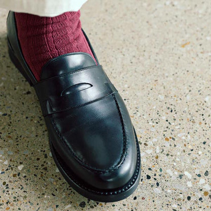 ブラザーブリッジ L001 KELLY VINTAGE BLK / CALF ケリー メンズ レザー ローファー シューズ ダッチカーフ 牛革 ワークブーツ ペニーローファー 革靴